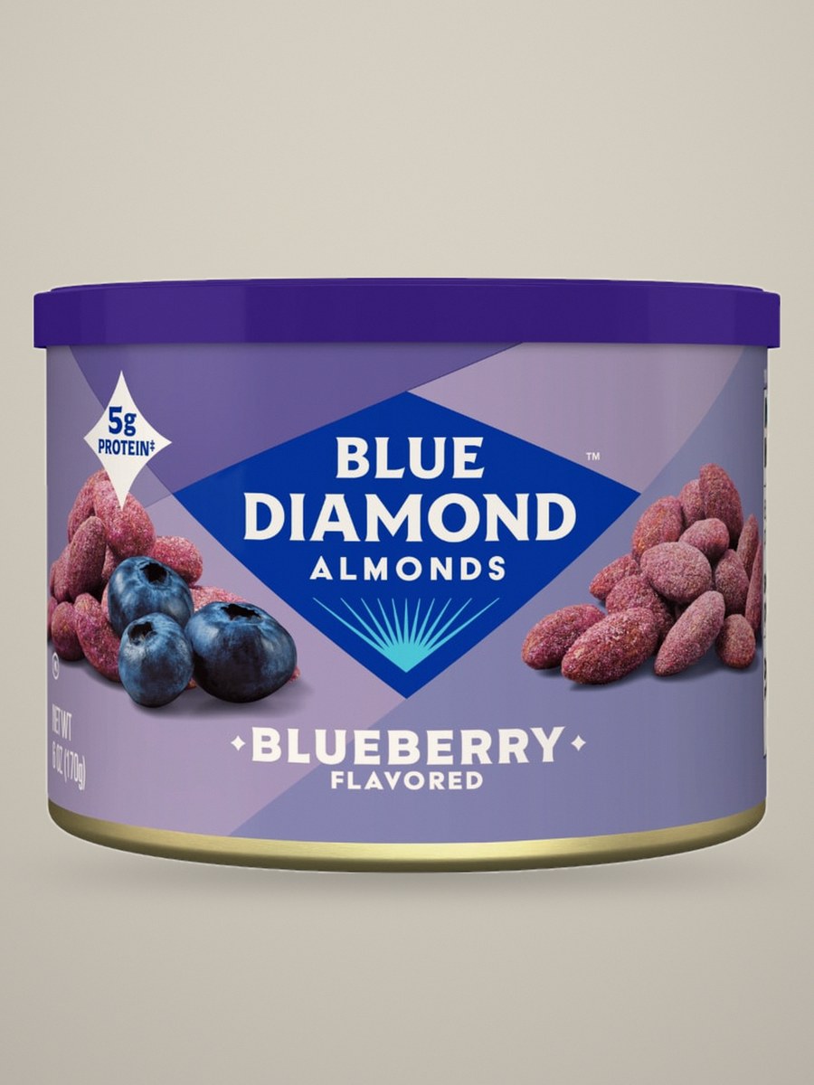 Blue Diamond blueberry flavored almonds can